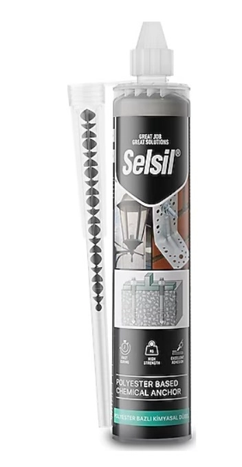 SELSİL 2K POLYESTER BAZLI KİMYASAL DÜBEL 300 ML(12)