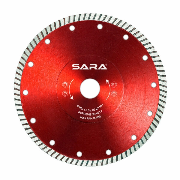 SARA İNCE TURBO SERAMİK KESİCİ ÇAPAKSIZ 180 MM