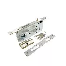 KALE STANDART SİLİNDİRLİ ROZET DELİKLİ DAİRE KİLİDİ NİKEL 40 MM