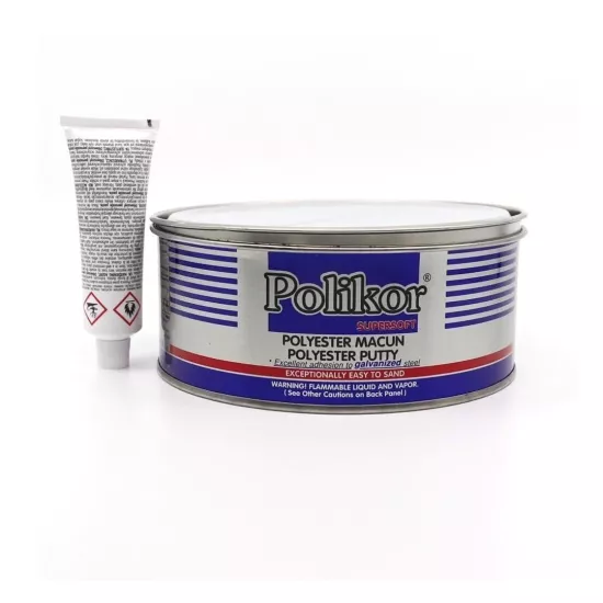 POLİKOR POLYESTER ÇELİK MACUN BEYAZ 1KG