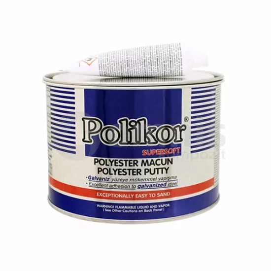 POLİKOR POLYESTER ÇELİK MACUN BEYAZ 500 GR.