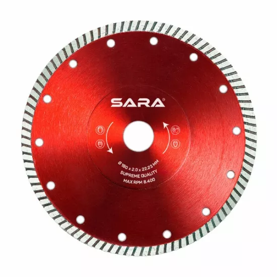 SARA İNCE TURBO SERAMİK KESİCİ ÇAPAKSIZ 180 MM
