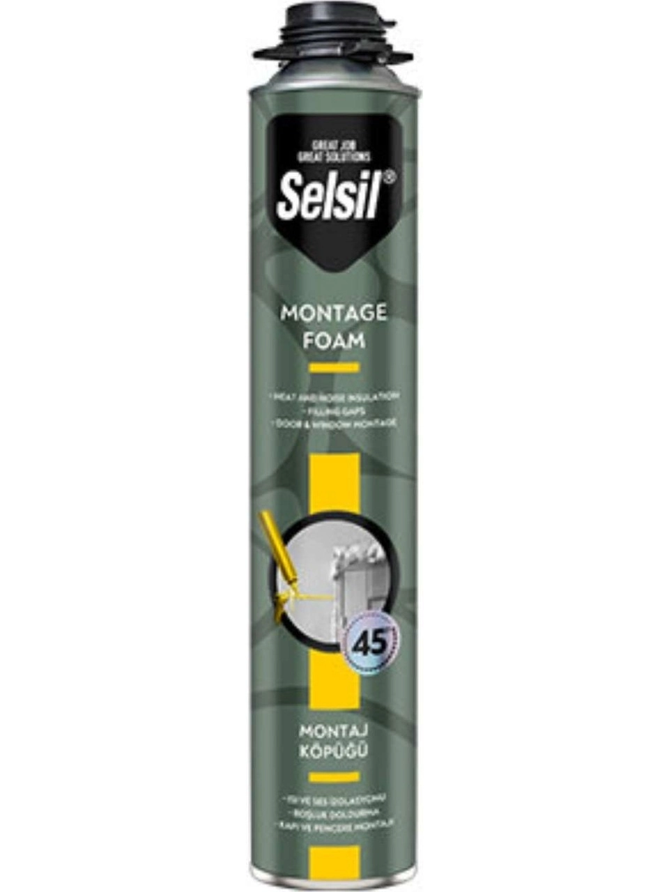 SELSİL YÜKSEK VERİMLİ TABANCALI KÖPÜK 750 ML  850 GR